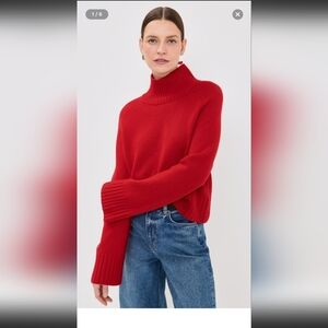 NWOT REFORMATION BROOKE CROP CASHMERE IN RED